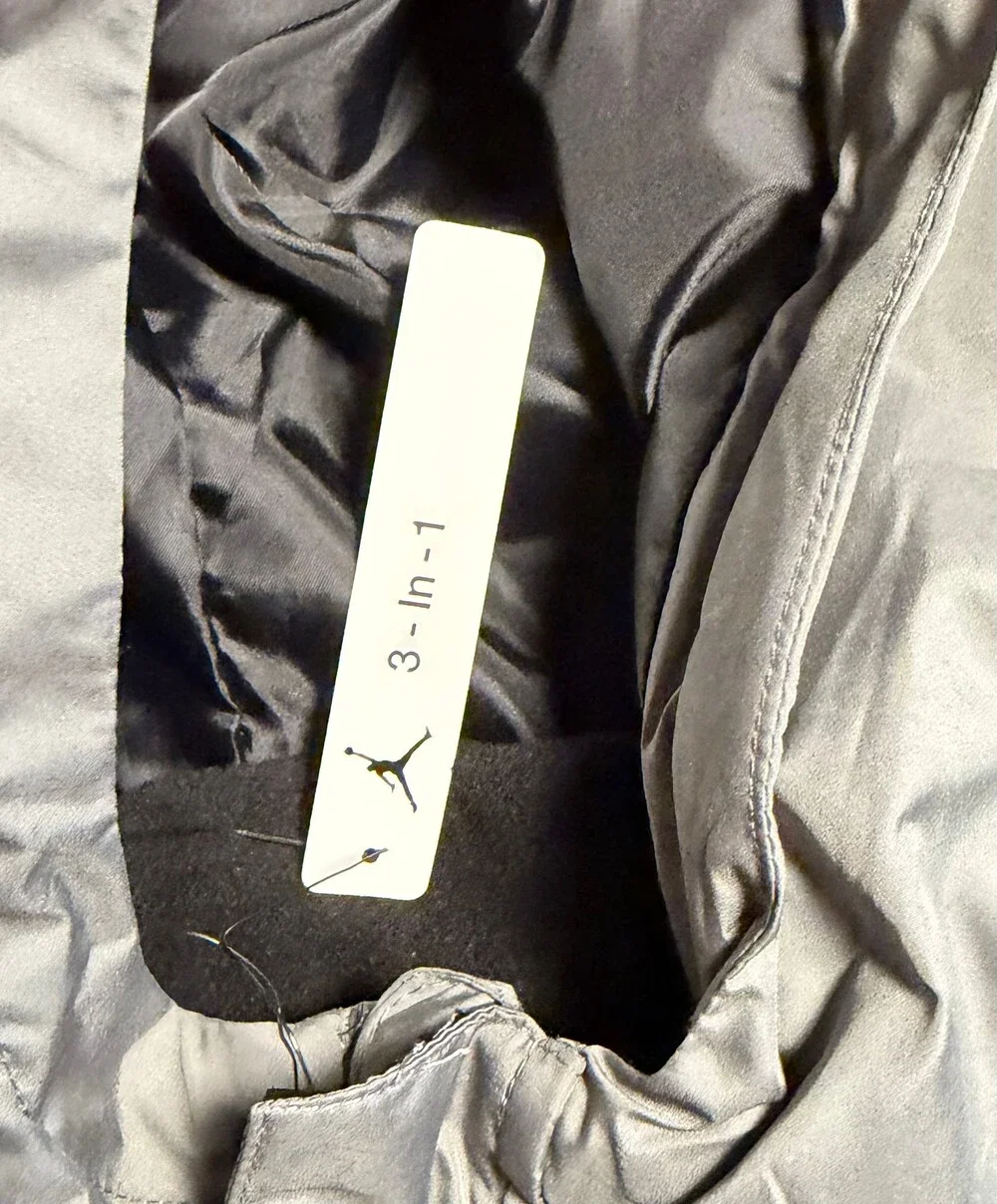 Jordan Boys XL 3-in-1 Jacket Smoke Grey Black Fleece Hooded Coat Windbreaker NWT